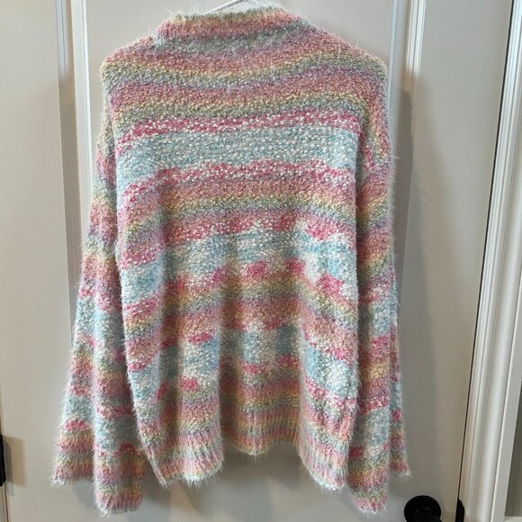 Pink Lily Multicolor Pastel Sweater Size M/L - Picture 5 of 9
